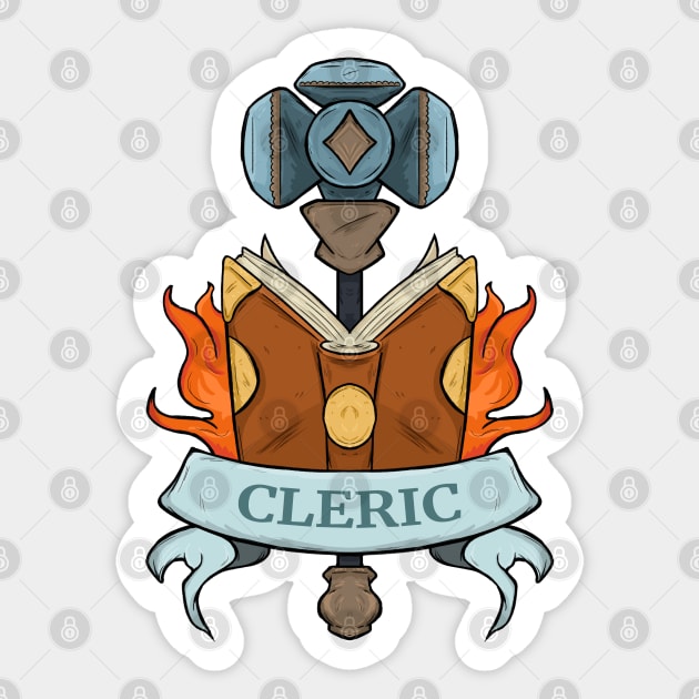 Cleric Sticker by DnDoggos